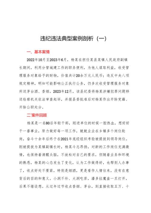 违纪违法典型案例剖析3篇.docx
