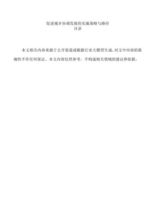 促进城乡协调发展的实施策略与路径.docx