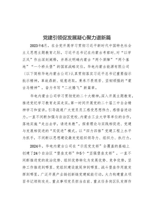 党建引领促发展 凝心聚力谱新篇.docx