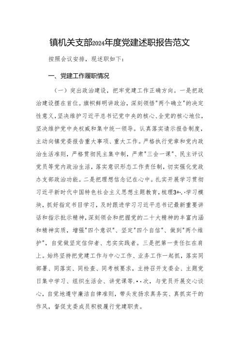 镇机关支部2024年度党建述职报告范文.docx