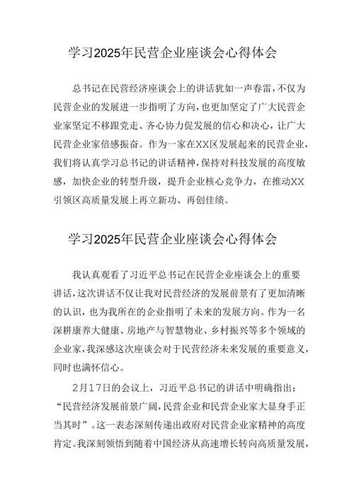 民营企业2025年学习民营企业座谈会个人心得体会.docx