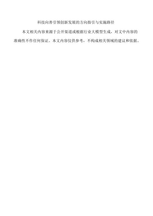 科技向善引领创新发展的方向指引与实施路径.docx