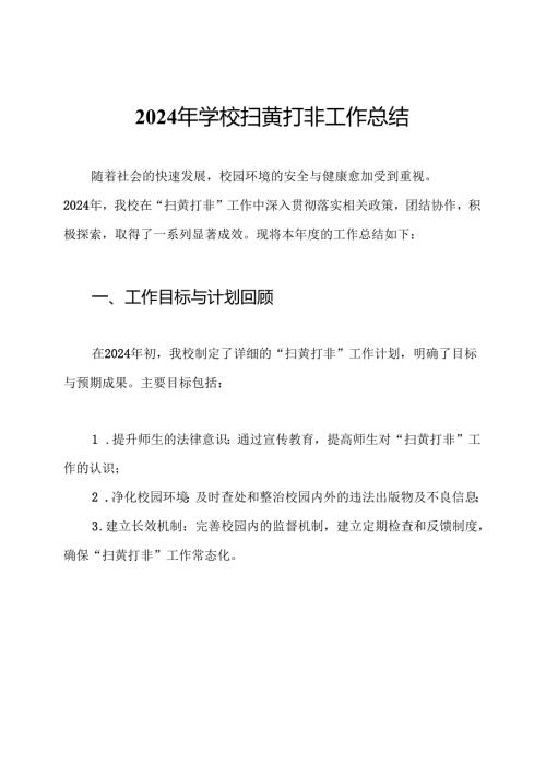 2024年学校扫黄打非工作总结.docx