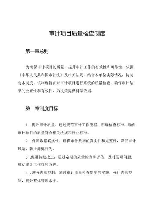 审计项目质量检查制度.docx