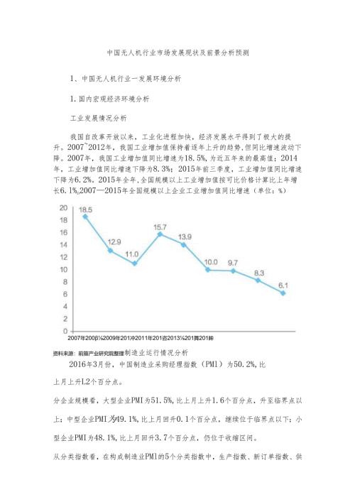 中国无人机行业市场发展现状及前景分析预测.docx