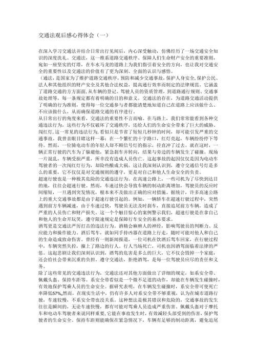交通法观后感心得体会.docx