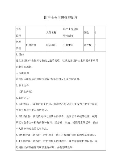 助产士分层级管理制度.docx