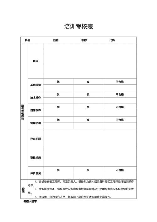 培训考核表.docx
