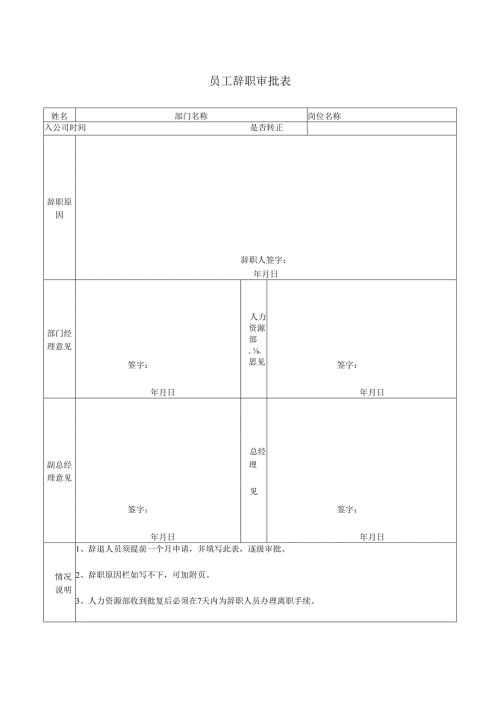 员工辞职审批表.docx