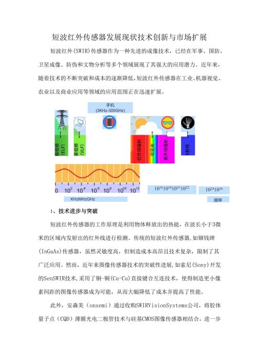 短波红外传感器发展现状技术创新与市场扩展.docx