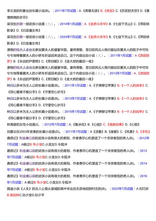 国家开放大学汉语言文学本科《中国当代文学专题》期末纸质考试第一大题单项选择题库[2025春期版].docx