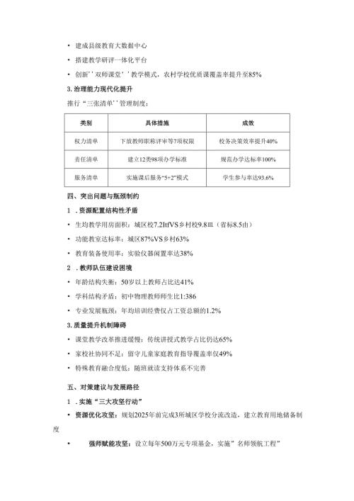 某县加快推进义务教育优质均衡发展调研报告.docx