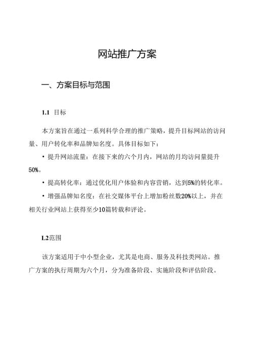 网站推广方案.docx
