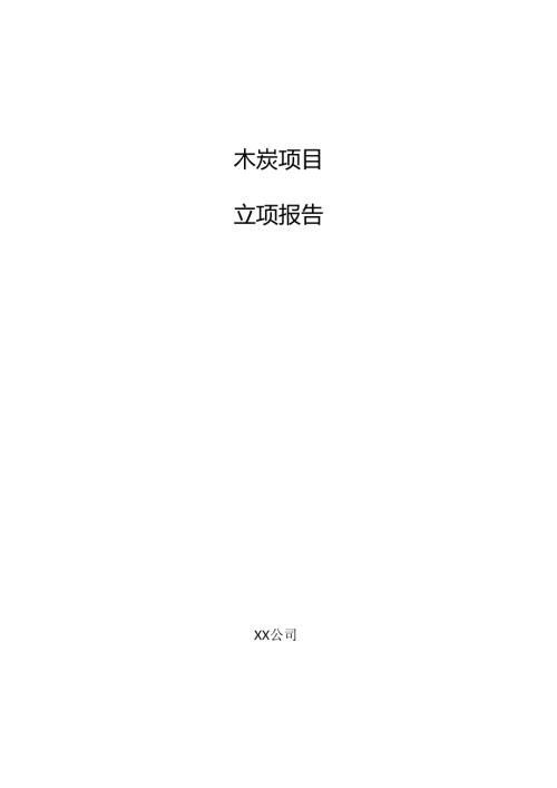木炭项目立项报告（模板）.docx