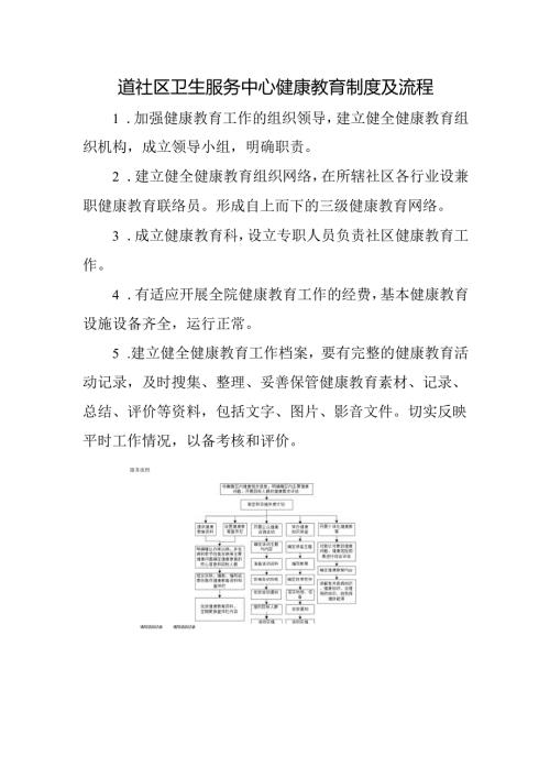 道社区卫生服务中心健康教育制度及流程.docx