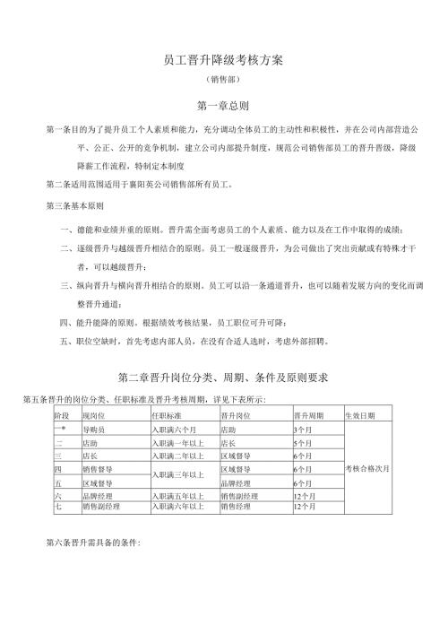 人力资管理-员工晋升考核方案.docx