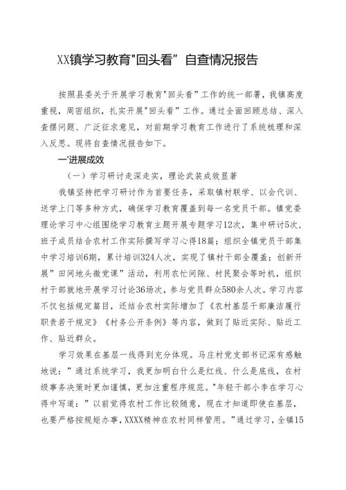 党委2025年度学习教育”回头看”自查报告（及部署讲话内容）5个合集资料.docx