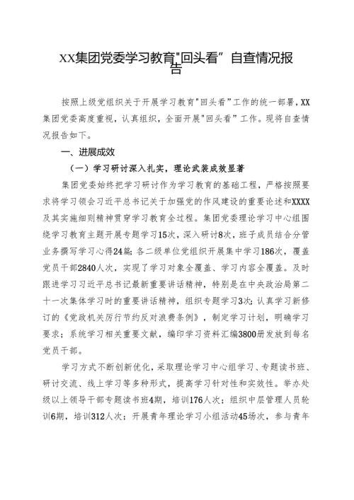 通用版2025学习教育回头看情况汇报参考资料.docx