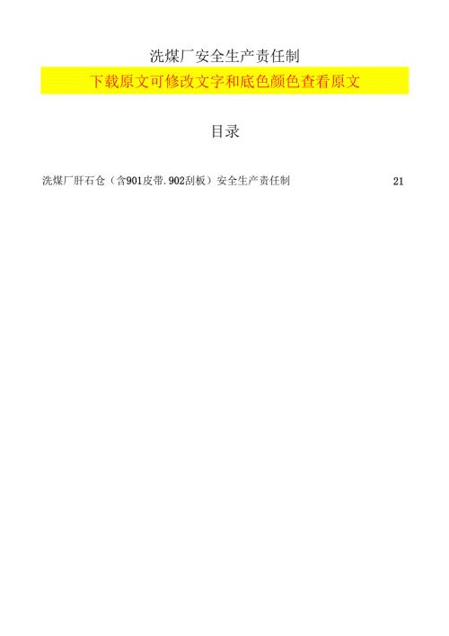 [精选]洗煤厂安全生产岗位责任制(很全)(DOC36页).docx