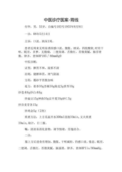 中医诊疗医案-胃缓.docx