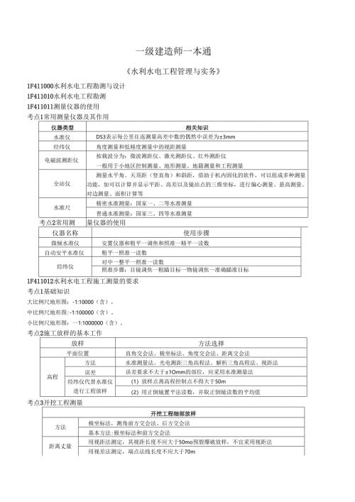 一级建造师《水利水电工程管理与实务》一本通.docx