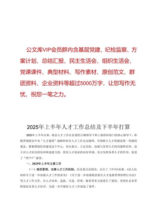 2025年上半年人才工作总结及下半年打算ding.docx